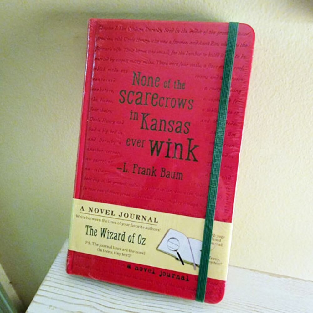 Wizard of Oz Novel Journal Tiny Text forms ruler lines Dorothy Wicked Witch NEW